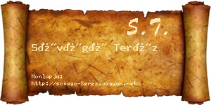 Sóvágó Teréz névjegykártya